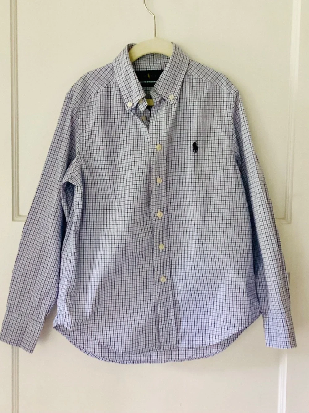 Lot Of 2 Boys Plaid Shirts Size 8 Button Down Ralph Lauren & Old Navy Collared